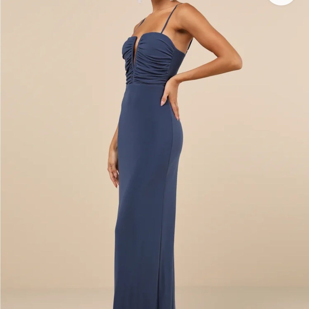 Lulu's Deep Blue Maxi Dress - Picture 2 of 7